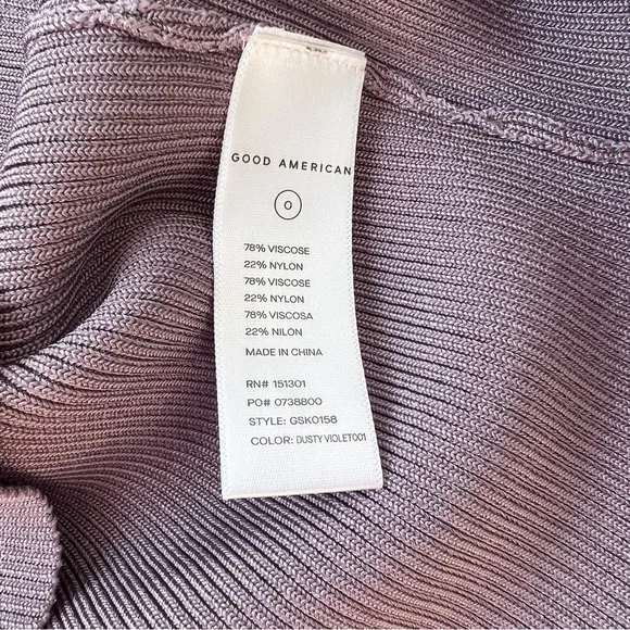 Good American Ribbed Polo top in Dusty Violet - Picture 10 of 10